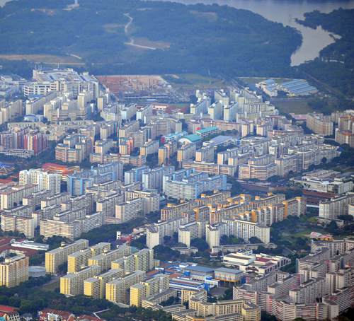 Singapore STories Exhibition - HDB dari udara